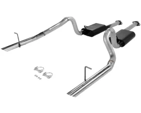 Flowmaster Catback System - Dual Rear Exit - American Thunder - Aggressive Sound Ford Mustang 1994-1997