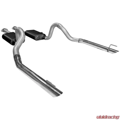 Flowmaster Catback System - Dual Rear Exit - American Thunder - Moderate Sound Ford Mustang 1998 4.6L V8 - 17215