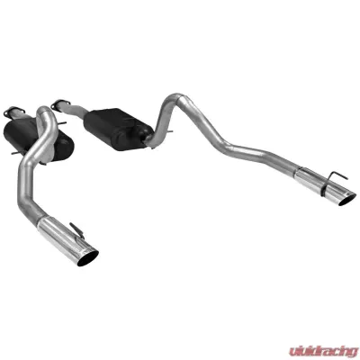 Flowmaster Catback System - Dual Rear Exit - American Thunder - Moderate Sound Ford Mustang 1999-2004 4.6L V8 - 17312