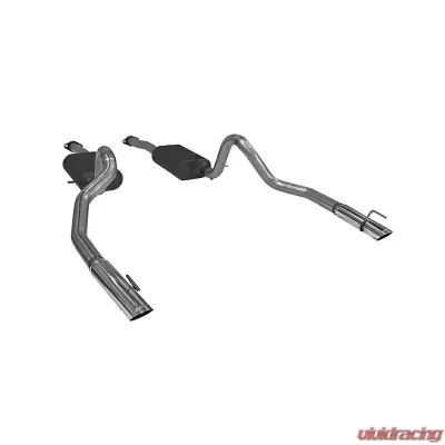 Flowmaster Catback System - Dual Rear Exit - American Thunder - Moderate Sound Ford Mustang 1999-2004 4.6L V8 - 17312