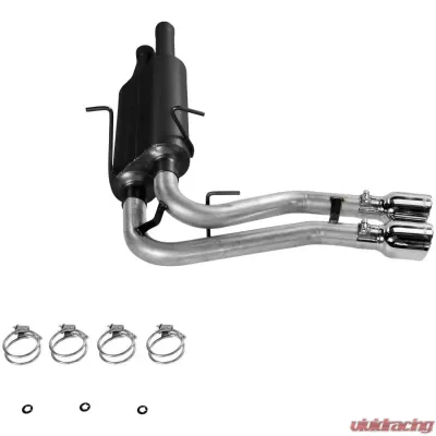 Flowmaster Catback System - Dual Same Side Exit - American Thunder - Moderate/Aggressive Ford F-150 1999-2003 5.4L V8 - 17367