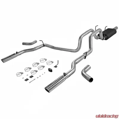 Flowmaster Catback System - Dual Rear/Side Exit - American Thunder - Mild/Moderate Sound Dodge Ram 1500 2006-2008 4.7L V8 - 17424