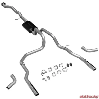 Flowmaster Catback System - Dual Rear/Side Exit - American Thunder - Moderate Sound - 17428