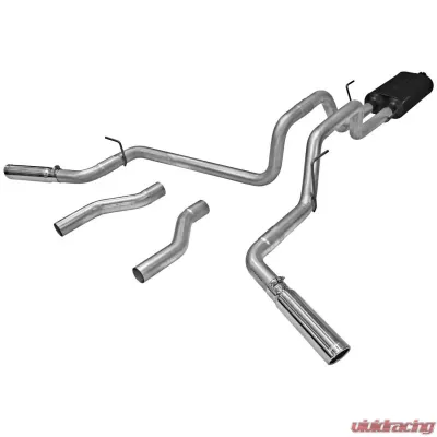 Flowmaster Catback System - Dual Rear/Side Exit - American Thunder - Moderate Sound Dodge Ram 1500 2002-2005 - 17476