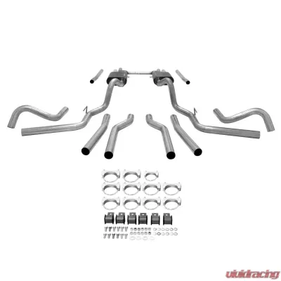 Flowmaster Crossmember-back - Dual Rear/Side Exit - AMT - Moderate/Aggressive Sound Chevrolet C/K 10 1967-1972 - 17654