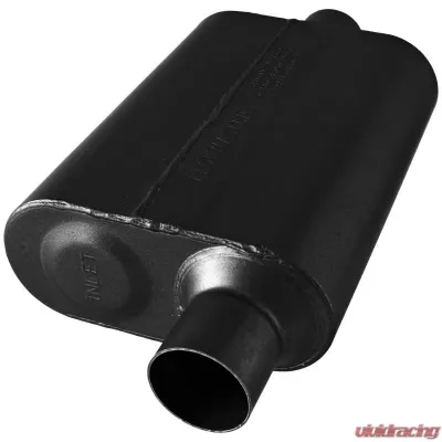 Flowmaster 40 Series Muffler 409S - 2.50 Offset In / 2.50 Center Out - Aggressive Sound - 8042541
