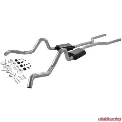 Flowmaster Header-back System 409S - Dual Side Exit - American Thunder - Aggressive Sound - 817202