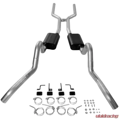 Flowmaster Header-back System 409S - Dual Side Exit - American Thunder - Aggressive Sound - 817202