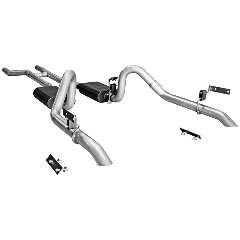 Flowmaster Header-back System 409S - Dual Rear Exit - American Thunder - Aggressive Sound Ford - 817282