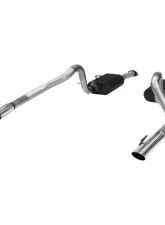 Flowmaster Catback System 409S - Dual Rear Exit - American Thunder - Moderate Sound Ford Mustang 1999-2004 4.6L V8                                     - 817312 - Image 2