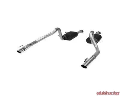 Flowmaster Catback System 409S - Dual Rear Exit - American Thunder - Moderate Sound Ford Mustang 1999-2004 4.6L V8 - 817312