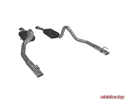 Flowmaster Catback System 409S - Dual Rear Exit - American Thunder - Moderate Sound Ford Mustang 1999-2004 4.6L V8 - 817312