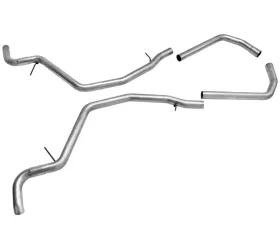 Flowmaster Header-back System -2.50 in. Dual Side Exit - Pipes Only - Requires Mufflers Chevrolet