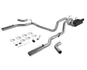 Flowmaster Catback System 409S - Dual Rear/Side Exit -American Thunder-Mild/Moderate Sound Dodge Ram 1500 2006-2008 4.7L V8