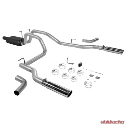 Flowmaster Catback System 409S - Dual Rear/Side Exit -American Thunder-Mild/Moderate Sound Dodge Ram 1500 2006-2008 4.7L V8 - 817424