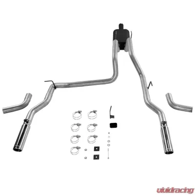 Flowmaster Catback System 409S - Dual Rear/Side Exit -American Thunder-Mild/Moderate Sound Dodge Ram 1500 2006-2008 4.7L V8 - 817424
