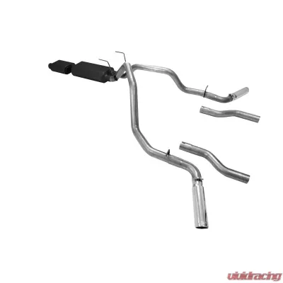 Flowmaster Catback System 409S-Dual Rear/Side Exit- American Thunder - Moderate/Aggressive Toyota Tundra 2000-2006 4.7L V8 - 817425