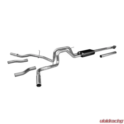 Flowmaster Catback System 409S - Dual Rear/Side Exit - Force II - Moderate Sound Ford - 817478