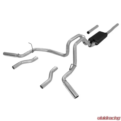 Flowmaster Catback System 409S - Dual Rear/Side Exit - Force II - Moderate Sound - 817492