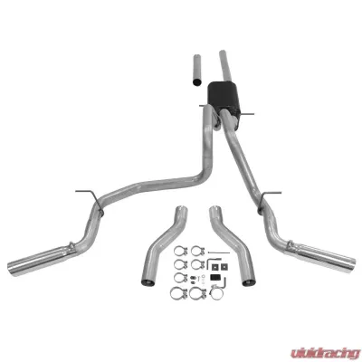 Flowmaster Catback System 409S - Dual Rear/Side Exit - Force II - Moderate Sound - 817492