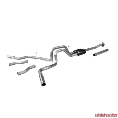 Flowmaster Catback System 409S - Dual Rear/Side Exit - American Thunder - Moderate Sound Ford - 817522