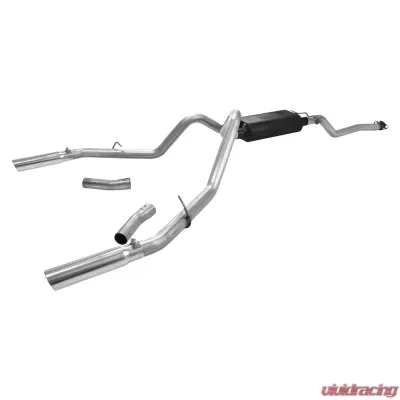 Flowmaster Catback System 409S - Dual Rear Exit - American Thunder - Moderate Sound Ford Ranger 1998-2009 4.0L V6 - 817529