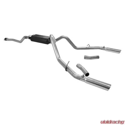 Flowmaster Catback System 409S - Dual Rear Exit - American Thunder - Moderate Sound Ford Ranger 1998-2009 4.0L V6 - 817529