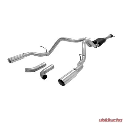 Flowmaster Catback System 409S - Dual Rear/Side Exit-American Thunder-Moderate/Aggressive - 817541