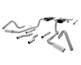 Flowmaster Crossmember back 409S - Dual Rear or Side Exit - Moderate/Aggressive Sound Chevrolet C/K 10 1967-1972