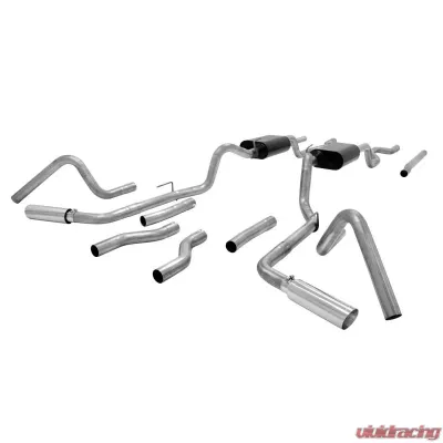 Flowmaster Crossmember back 409S - Dual Rear or Side Exit - Moderate/Aggressive Sound Chevrolet C/K 10 1967-1972 - 817654