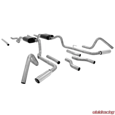 Flowmaster Crossmember back 409S - Dual Rear or Side Exit - Moderate/Aggressive Sound Chevrolet C/K 10 1967-1972 - 817654