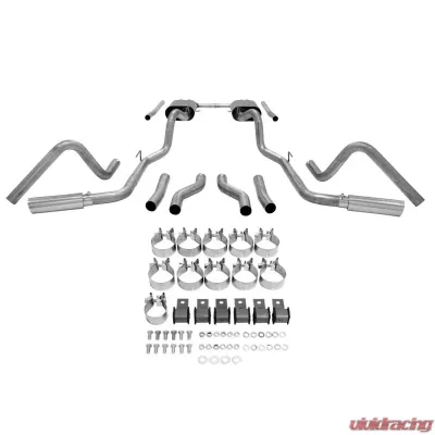 Flowmaster Crossmember back 409S - Dual Rear or Side Exit - Moderate/Aggressive Sound Chevrolet C/K 10 1967-1972 - 817654