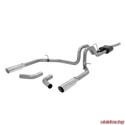 Flowmaster Catback System 409S - Dual Rear/Side Exit - American Thunder - Aggressive Sound Ford F-150 1998-2003 - 817663