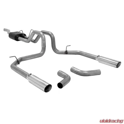 Flowmaster Catback System 409S - Dual Rear/Side Exit - American Thunder - Aggressive Sound Ford F-150 1998-2003 - 817663