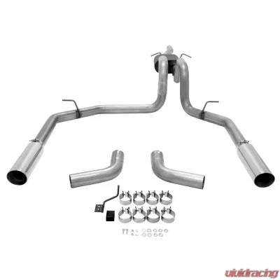 Flowmaster Catback System 409S - Dual Rear/Side Exit - American Thunder - Aggressive Sound Ford F-150 1998-2003 - 817663