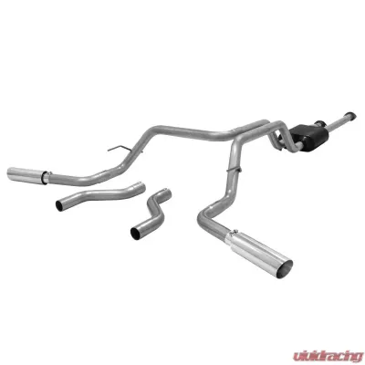 Flowmaster Catback System 409S - Dual Rear/Side Exit - American Thunder - Aggressive Sound Toyota Tundra 2009-2018 - 817664