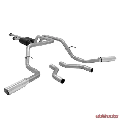 Flowmaster Catback System 409S - Dual Rear/Side Exit - American Thunder - Aggressive Sound Toyota Tundra 2009-2018 - 817664