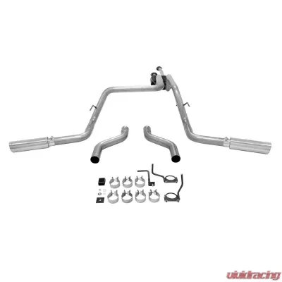 Flowmaster Catback System 409S - Dual Rear/Side Exit - American Thunder - Aggressive Sound Toyota Tundra 2009-2018 - 817664