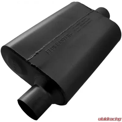 Flowmaster 40 Delta Flow Muffler - 2.50 Offset In / 2.50 Center Out - Aggressive Sound - 942541
