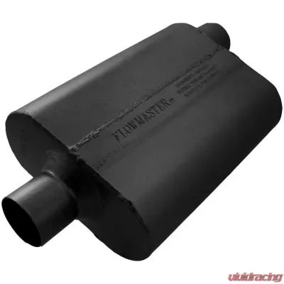 Flowmaster 40 Delta Flow Muffler - 2.50 Center In / 2.50 Offset Out - Aggressive Sound Ford Mustang EcoBoost 2015-2022 - 942542