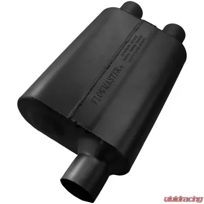Flowmaster 40 Delta Flow Muffler - 2.50 Offset In / 2.25 Dual Out - Aggressive Sound - 9425432