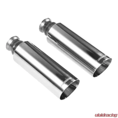 Flowmaster Exhaust Tip - 4.00 in. Angle Cut Polished SS - Clamp-On - 15356