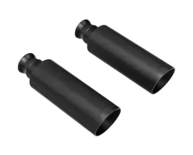 Flowmaster Exhaust Tip - 4.00 in. Angle Cut Black Ceramic Coated - Clamp On