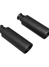 Flowmaster Exhaust Tip - 4.00 in. Angle Cut Black Ceramic Coated - Clamp On                                     - 15356B - Image 7