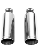 Flowmaster Exhaust Tip - 4.00 in. Angle Cut Polished SS - Clamp-On                                     - 15356 - Image 2