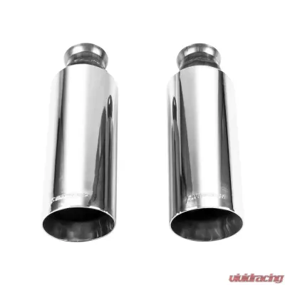 Flowmaster Exhaust Tip - 4.00 in. Angle Cut Polished SS - Clamp-On - 15356