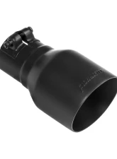 Flowmaster Exhaust Tip - 4.00 in. Black Ceramic Coated - Fits 2.5 in. Tubing- Clamp On                                     - 15396B - Image 4
