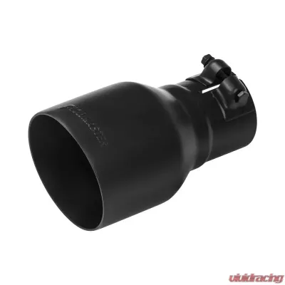 Flowmaster Exhaust Tip - 4.00 in. Black Ceramic Coated - Fits 2.5 in. Tubing- Clamp On - 15396B