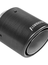 Flowmaster Exhaust Tip - 4 in. Rolled Angle Carbon Fiber Fits 2.5 in. Tubing - Weld On                                     - 15400 - Image 4