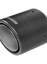 Flowmaster Exhaust Tip - 4 in. Rolled Angle Carbon Fiber Fits 2.5 in. Tubing - Weld On                                     - 15400 - Image 3
